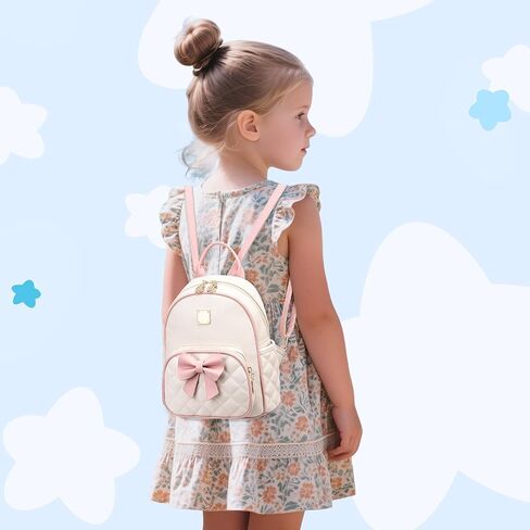 Mini Backpack for Girls Cute Bow Backpack Leather Small Backpack Purse for Women Teen Girl Gifts Trendy Stuff for Kids Pink in Saudi Arabia