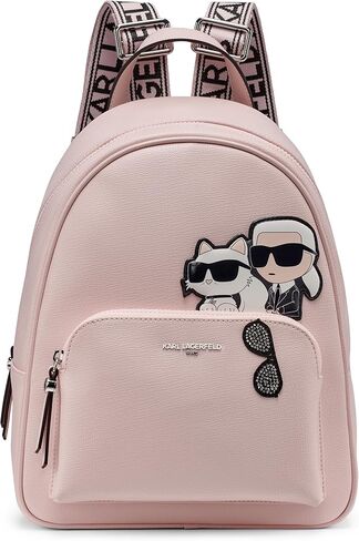 KARL LAGERFELD Paris Khole Backpack with Choupette and Logo, Lotus, One Size in Saudi Arabia