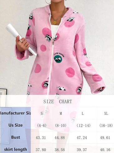Women Thickened Robe, Long Sleeve Zipper Cozy Winter Loungewear Home Wear Pocket Design Warm Dressing Relaxed Fit Sleepwear in Saudi Arabia