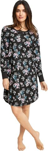 ellos Plus Size Long Sleeve Henley Sleepshirt in Saudi Arabia