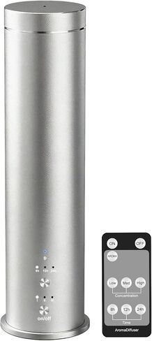 Waterless Essential Oil Diffuser Large Room Scent Diffuser for Home, Office, Hotel and Spas - Aromatherapy Diffuser Fragrance Oil Machine, Remote Control, Timer, Black in Saudi Arabia