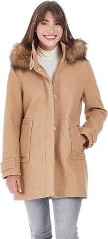 Nine West womens Af8221 - Nine West Mid-length Faux Wool Coat in Saudi Arabia