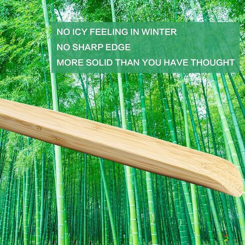 لبيسة حذاء طويلة جدًا من خشب الخيزران مقاس 27.5 بوصة، خالية من الأشجار، لبيسة حذاء خشبية من الخيزران العضوي بنسبة 100%، لبيسة حذاء خشبية بمقبض طويل للرجال والنساء والأطفال وكبار السن والحمل والأحذية طويلة الرقبة in Kuwait