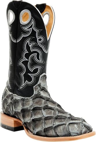 Cody James Men's Exotic Pirarucu Western Boot Broad Square Toe - Bbme-325 in Saudi Arabia