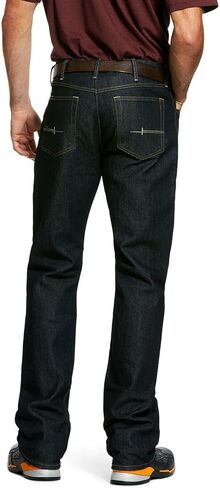 ARIAT Men's Rebar M4 Relaxed Durastretch Basic Flannel-lined Boot Cut Jean in Saudi Arabia