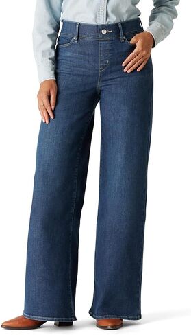 Levi Strauss Signature Gold Women's Totally Shaping Ultimate Wide Leg Mid-Rise Stretch Denim Jeans in Saudi Arabia
