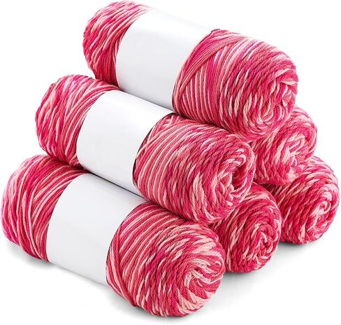 Timgle 6 Skeins Christmas Yarn Christmas Yarn for Crocheting Yarn for Crocheting Soft Each 141g/ 4.5 oz 273 Yard Crochet Yarn for Christmas Knitting Crocheting Gift Craft Project Assorted Starter in Kuwait