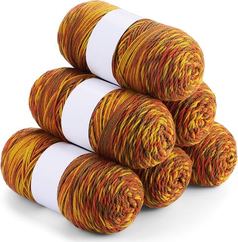 Timgle 6 Skeins Christmas Yarn Christmas Yarn for Crocheting Yarn for Crocheting Soft Each 141g/ 4.5 oz 273 Yard Crochet Yarn for Christmas Knitting Crocheting Gift Craft Project Assorted Starter in Kuwait