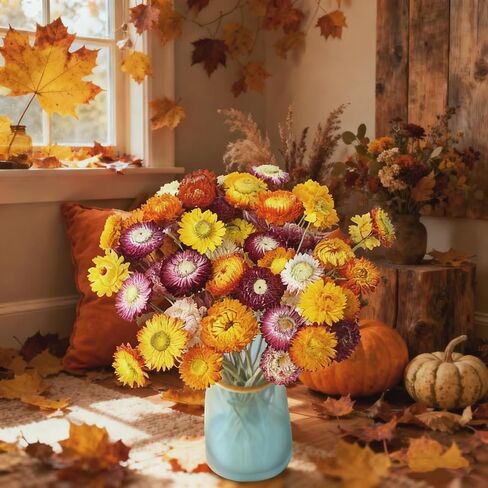 20Pcs Natural Dried Daisy Flowers Bouquet - Multicolor Daisy Dried Sunflowers Bouquet, Dry Flower Arrangements for Wedding, Table Vase Decor, Home Office Party Farmhouse Decoration in Saudi Arabia