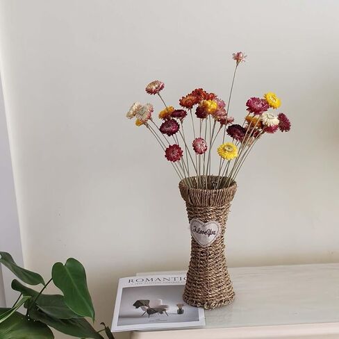 20Pcs Natural Dried Daisy Flowers Bouquet - Multicolor Daisy Dried Sunflowers Bouquet, Dry Flower Arrangements for Wedding, Table Vase Decor, Home Office Party Farmhouse Decoration in Saudi Arabia