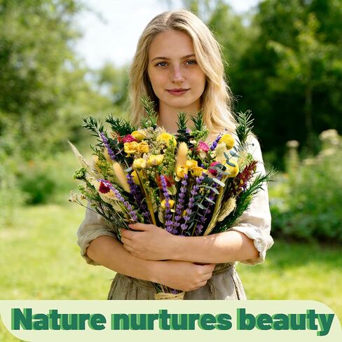 باقة زهور مجففة 110 قطعة - مجموعة زهور محفوظة من 15 نوعًا مع 12 بوصة لافندر وأوكالبتوس وذيول أرنب وورود مجففة لديكور المنزل وحفلات الزفاف وحرف الهدايا والمزهرية وتشكيلة الزهور المصنوعة يدويًا in Kuwait