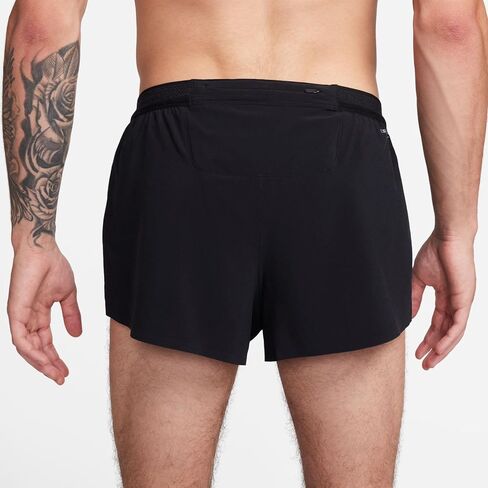 شورت الجري AeroSwift الرجالي Dri-FIT ADV مقاس 2 بوصة من Nike AeroSwift (أسود/أبيض، FN3349-010) مقاس صغير in Kuwait