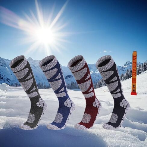 Ski Socks for Men Cold Weather Knee-high Thermal Warm Socks for Snowboarding, Snow, Hunting(Random styles) in Saudi Arabia