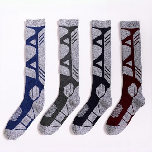 Ski Socks for Men Knee-high Thermal Winter Warm Socks for Snowboarding,Snow,Hunting Sports(Random styles) in Saudi Arabia