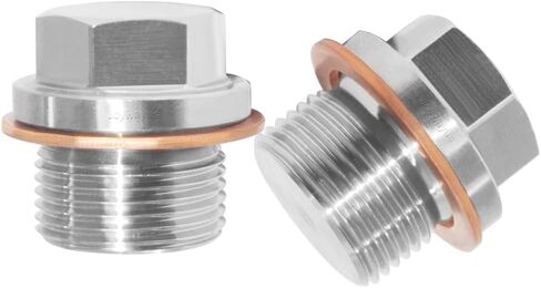 Joywayus 2 قطعة M10x1 الموضوع قضبان الفولاذ المقاوم للصدأ بواسطة CNC عرافة رئيس مقاومة للتآكل المقابس وصلة أنابيب in Saudi Arabia