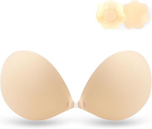 Adhesive Bra Sticky Upgraded Clasp Backless Push-Up Bra, Invisible Sticky Bras, Strapless Dresses etc Reusable in Saudi Arabia