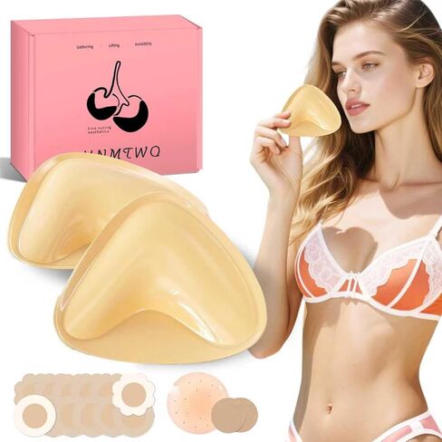 Ultra Push up Sticky Bra Pads Inserts, Stick Bra,Double Sided Adhesive Bra Inserts,Stick on Bra for All Outfits in Saudi Arabia