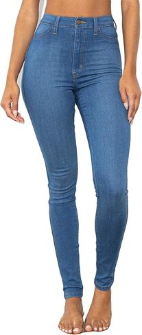 Vibrant Women's Super Stretch High Rise Skinny Jeans EP88 DStone 13 in Saudi Arabia
