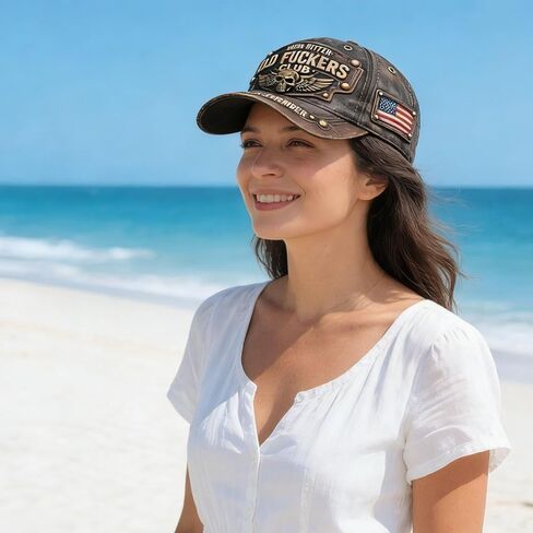 Old Fuckers Club-Vintage Baseball Cap, 100% Bitter Lifetime Member Hat, Retro Adjustable Handmade Distressed Cap in Saudi Arabia
