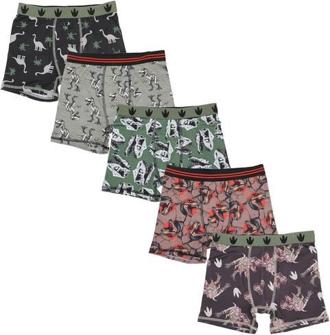 Bioworld Dinosaurs All-Over Print Boy's 5-Pack Boxer Briefs in Saudi Arabia