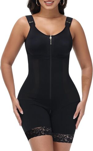 M MYODRESS Fajas Moldeadoras Body Shaper Tummy Tuck Control Shapewear Post Surgery Compression Garment Shaping with Zipper in Saudi Arabia