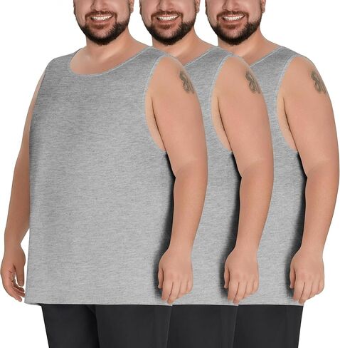 سترة علوية كبيرة وطويلة من LETAOTAO للرجال، مقاس XL - 6XL، قمصان داخلية طويلة بدون أكمام من الفسكوز فائقة النعومة للطبقات والصالة in Kuwait