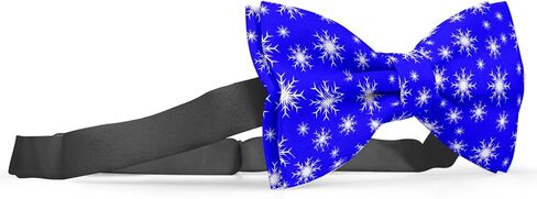Pre-Tied Bowtie (Blue Snowflake Pattern) Adjustable Bowties for Adults, Children, Dogs, Cats, Pets in Saudi Arabia