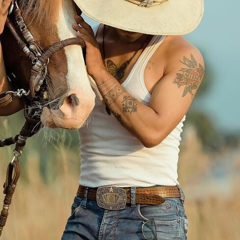 Western Belt Buckle for Men, Vintage Poker Cowboy Belt Buckles Texas Rodeo Accessory for Women in Saudi Arabia