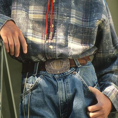 Western Belt Buckle for Men, Vintage Poker Cowboy Belt Buckles Texas Rodeo Accessory for Women in Saudi Arabia