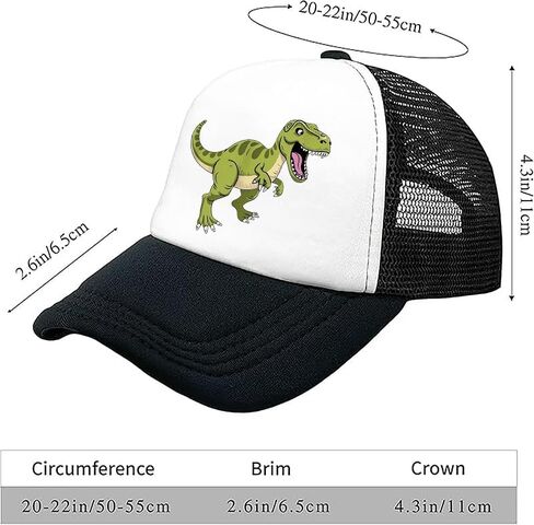 Animal Dinosaur Boy Hats Mesh Snapback Baseball Cap for Kid Boys and Girls,Cute Dinosaur Trucker Hats for Toddler Boy in Saudi Arabia