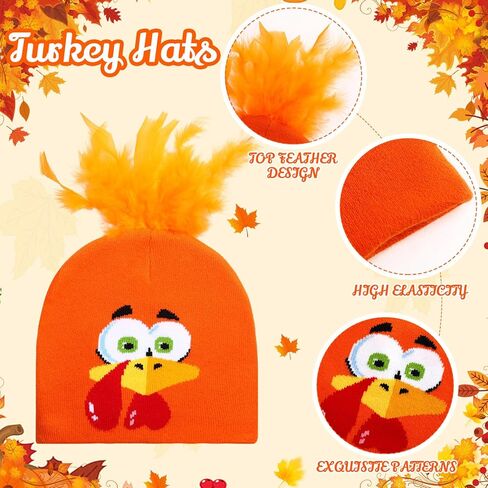 24 Pcs Turkey Trot Costume Set Thanksgiving Beanie Hats Turkey Socks Bulk for Women Man Thanksgiving Day Cosplay Party Favor Supplies Accessories in Saudi Arabia