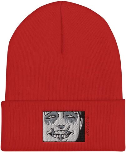 Ripple Junction Junji Ito Collection Souichi Grin Embroidered Cuff Beanie Officially Licensed in Saudi Arabia