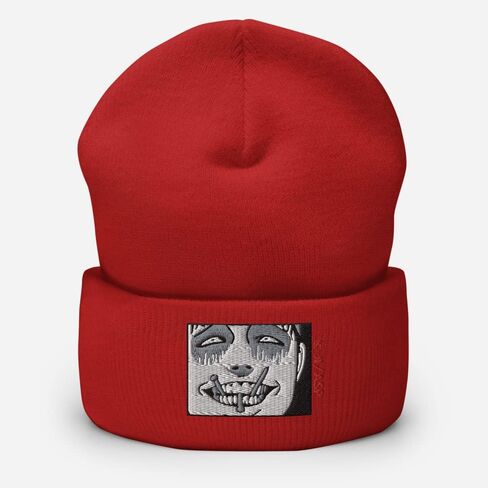 Ripple Junction Junji Ito Collection Souichi Grin Embroidered Cuff Beanie Officially Licensed in Saudi Arabia
