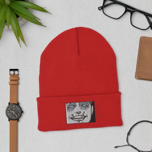Ripple Junction Junji Ito Collection Souichi Grin Embroidered Cuff Beanie Officially Licensed in Saudi Arabia