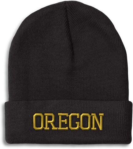 Custom Beanies for Men Or Oregon USA Map Ore. Oregonian Beaver Pacific Skull Cap Acrylic One Size in Saudi Arabia