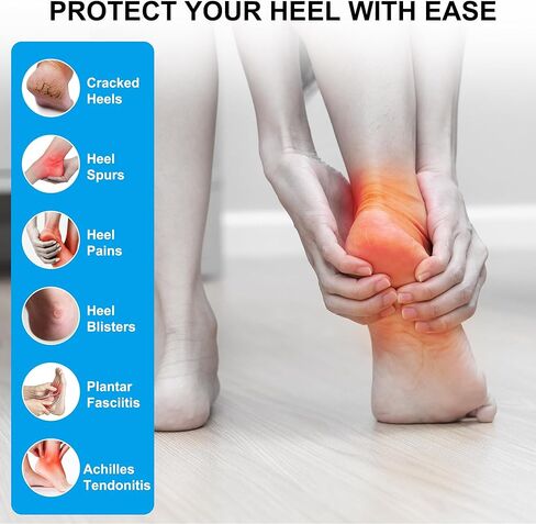 Wonderwin Gel Heel Cups,Breathable Heel Protectors for Cracked Heels, Heel Spurs, Plantar Fasciitis,Medical-Grade Heel Cups for Men & Women's Heel Pain Relief (Clear), 2pairs-White in Saudi Arabia