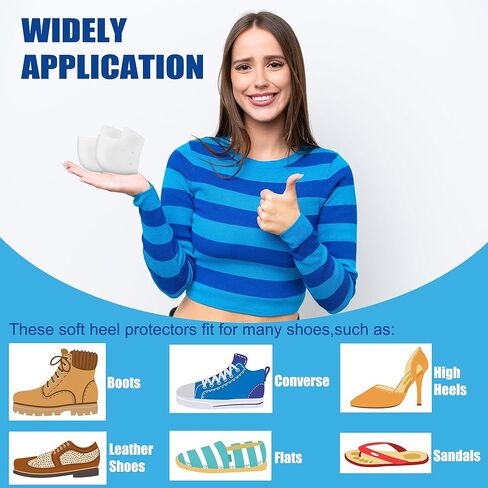 Wonderwin Gel Heel Cups,Breathable Heel Protectors for Cracked Heels, Heel Spurs, Plantar Fasciitis,Medical-Grade Heel Cups for Men & Women's Heel Pain Relief (Clear), 2pairs-White in Saudi Arabia