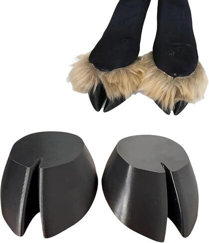 قطعتان من أحذية الحافر التنكرية، من الممكن صنعها بنفسك، مما يجعلها للحفلات ذات الفراء، واتفاقيات الأزياء التنكرية، والتقاط الصور ذات الطابع الخاص، والمزيد. أسود in Kuwait