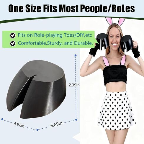 قطعتان من أحذية الحافر التنكرية، من الممكن صنعها بنفسك، مما يجعلها للحفلات ذات الفراء، واتفاقيات الأزياء التنكرية، والتقاط الصور ذات الطابع الخاص، والمزيد. أسود in Kuwait