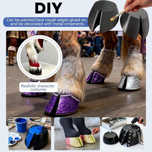 قطعتان من أحذية الحافر التنكرية، من الممكن صنعها بنفسك، مما يجعلها للحفلات ذات الفراء، واتفاقيات الأزياء التنكرية، والتقاط الصور ذات الطابع الخاص، والمزيد. أسود in Kuwait