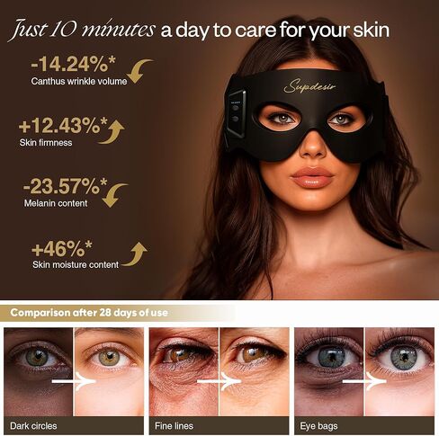 Red Light Therapy for Eyes, 8-in-1 LED Light Therapy & 5-Level Gentle Vibration Massage, Under Eye Red Light Therapy in Saudi Arabia