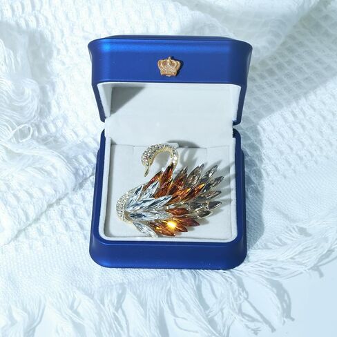 Vintage Austrian Crystal Rhinestone Brooch - Elegant Women's Lapel Pin, Men's Boutonniere, Women's Corsage | Suitable for Dresses, Scarves, Shawl Clips | Ideal for Weddings, Banquets in Saudi Arabia