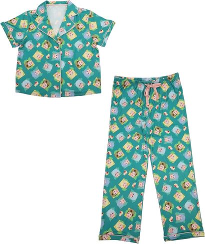 Bioworld Golden Girls Characters All-Over Print Women's Button-Down Shirt And Pants 2-Piece Pajama Set in Saudi Arabia