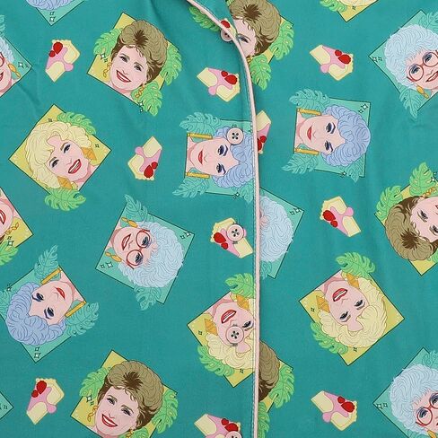 Bioworld Golden Girls Characters All-Over Print Women's Button-Down Shirt And Pants 2-Piece Pajama Set in Saudi Arabia