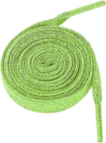 1 Pair Glitter Shiny Metallic Flat Shoelaces, Colorful Sequin Sparkling Shoestrings Laces for Sneakers in Kuwait