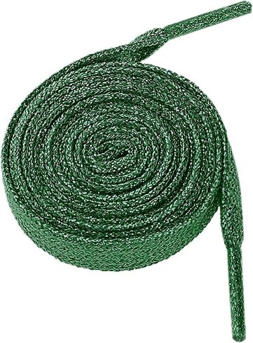 1 Pair Glitter Shiny Metallic Flat Shoelaces, Colorful Sequin Sparkling Shoestrings Laces for Sneakers in Kuwait