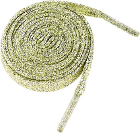 1 Pair Glitter Shiny Metallic Flat Shoelaces, Colorful Sequin Sparkling Shoestrings Laces for Sneakers in Kuwait