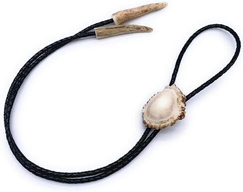 Polished Deer Burr Bolo Tie W/Antler Tips in Kuwait
