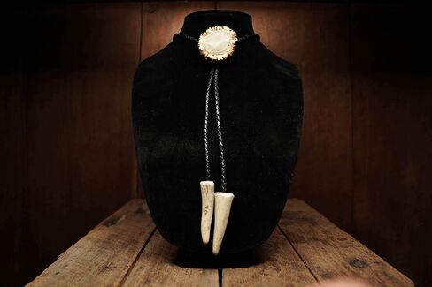 Polished Deer Burr Bolo Tie W/Antler Tips in Kuwait