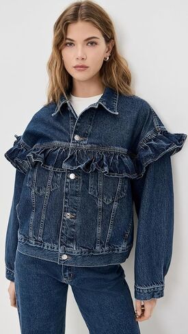 FRAME Women's The Ruffle Jacket in Saudi Arabia